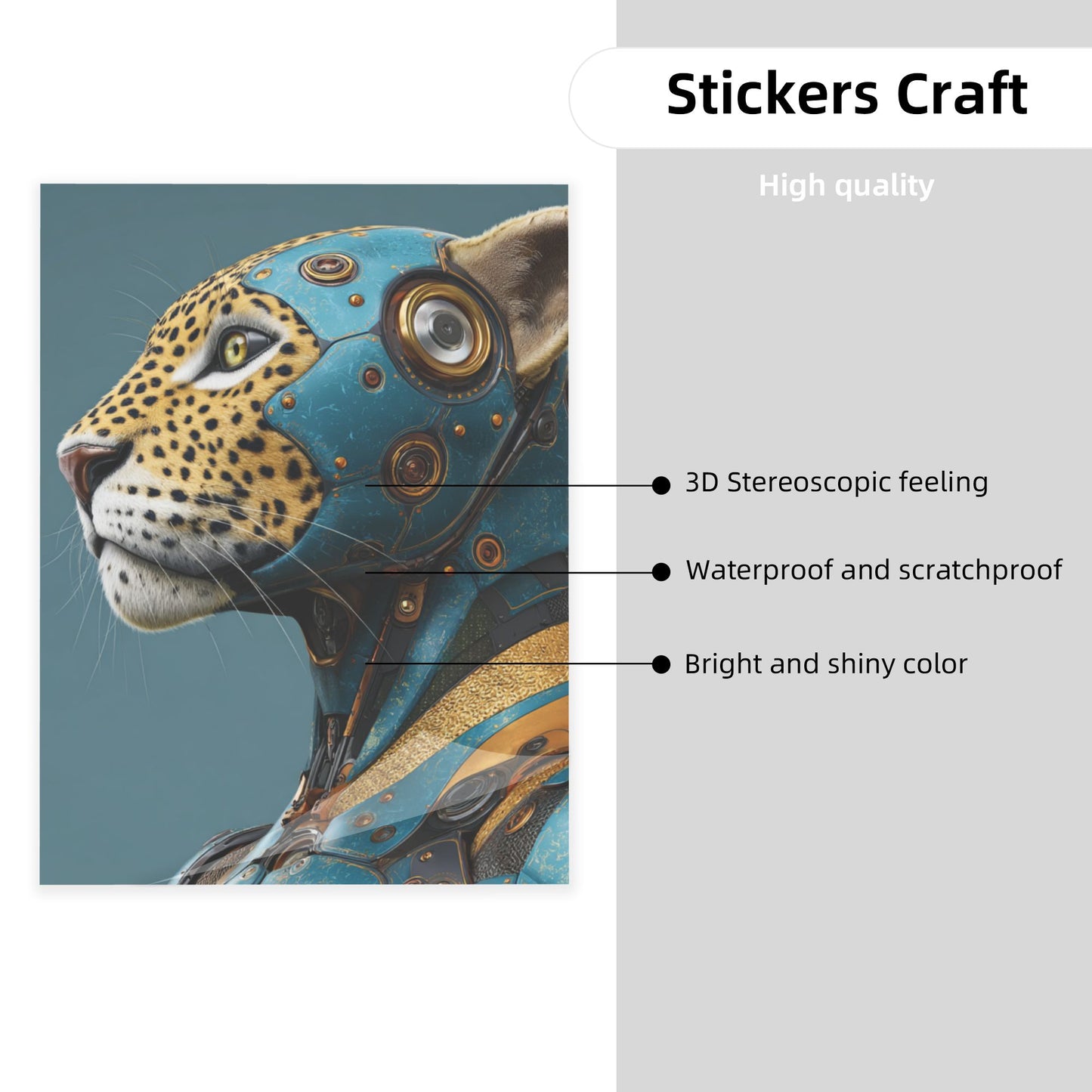 Cybernetic Leopard Robot Art Print | A Perfect Blend of Technology and Nature
