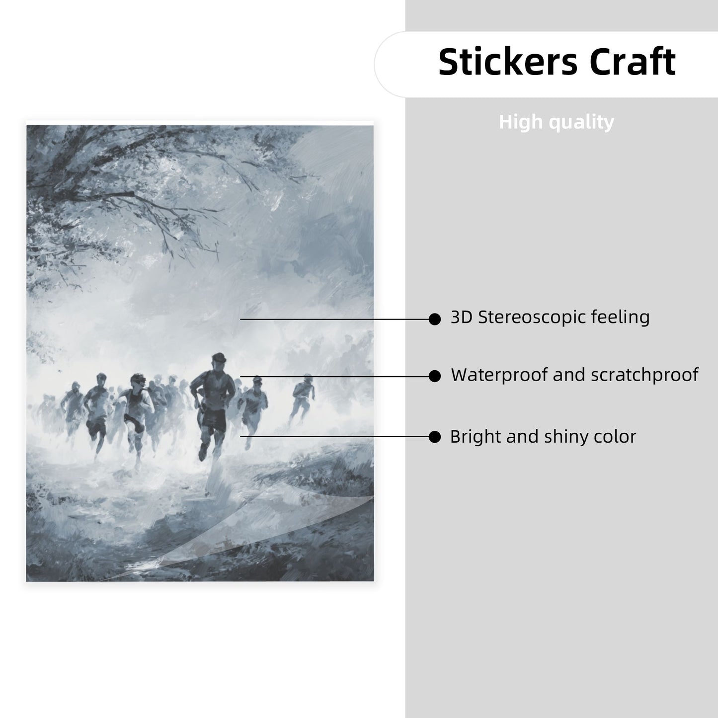 The Power of Runners | Dynamic Grey-Toned Art Print