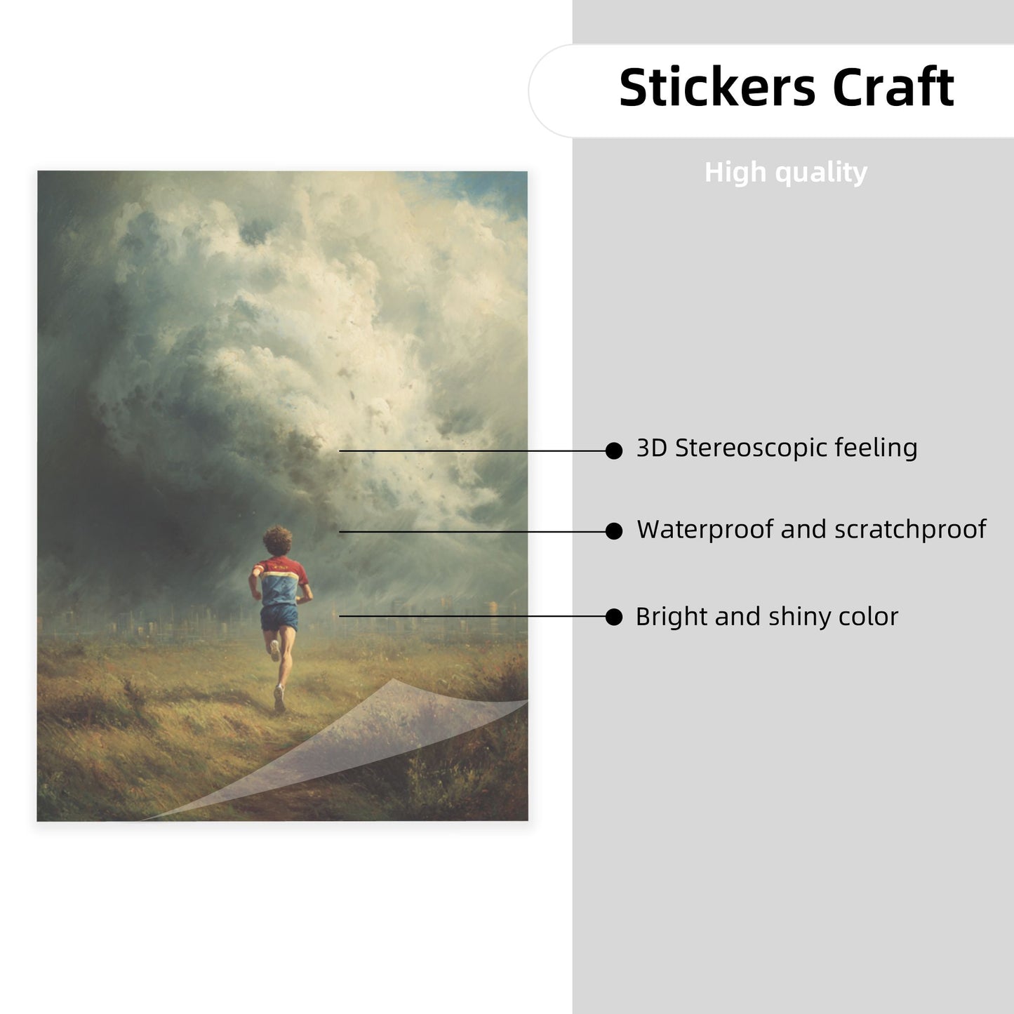 Storm Runner Art Poster – A Dramatic Fusion of Nature and Courage