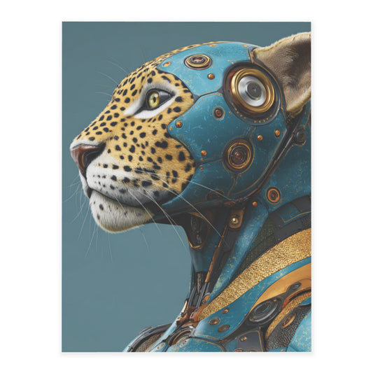 Cybernetic Leopard Robot Art Print | A Perfect Blend of Technology and Nature