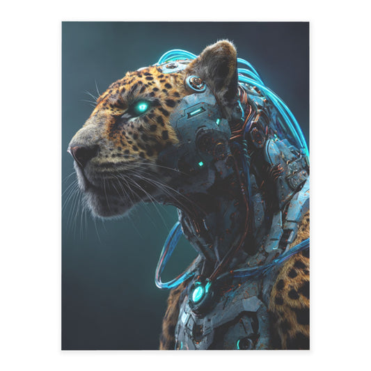 Cybernetic Leopard Robot Art Print | A Perfect Fusion of Machinery and Nature