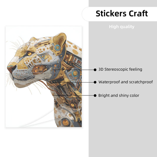 Cybernetic Leopard Robot Art Print | A Perfect Fusion of Future and Wildness