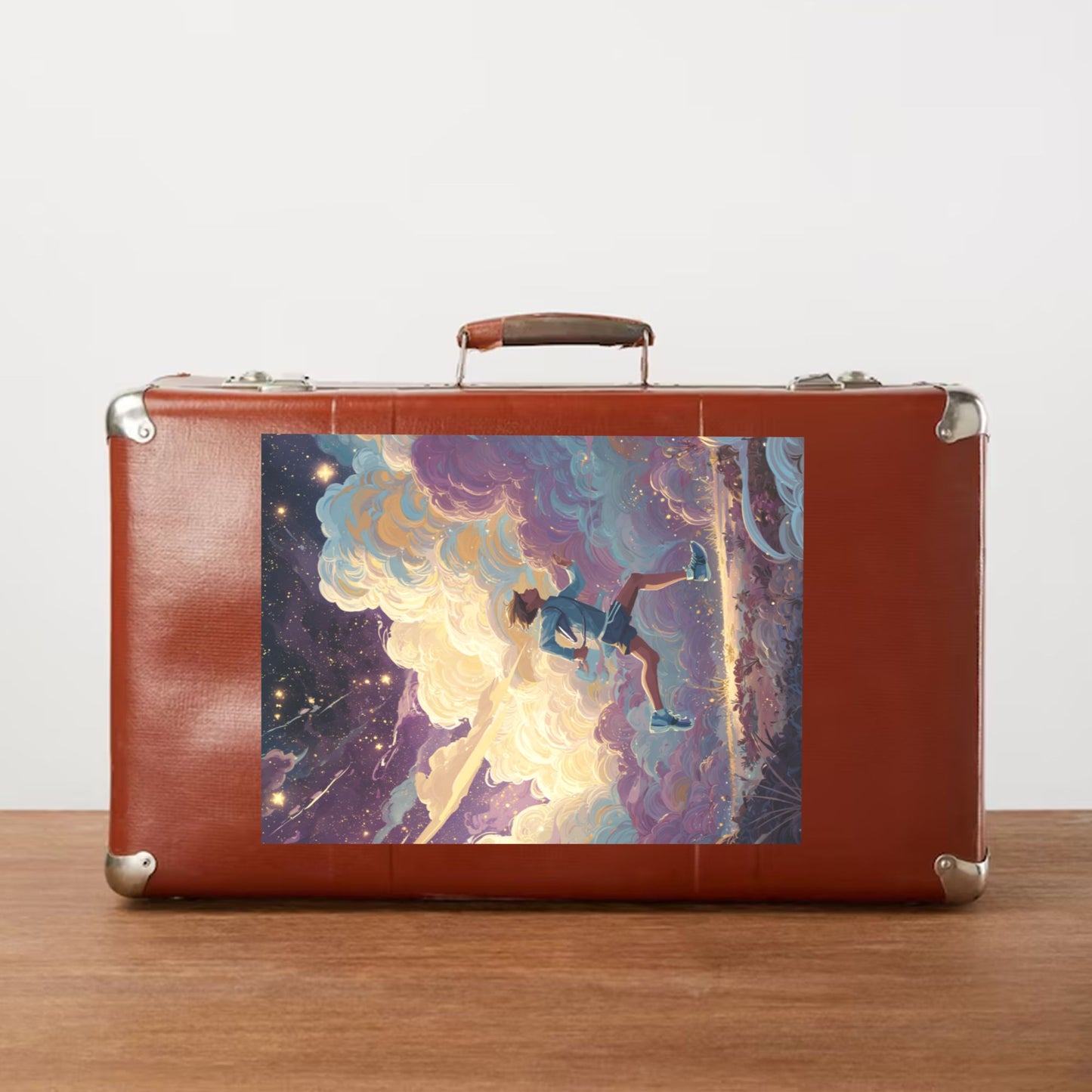 Running Under the Stars | Dreamy Cloud Art Print