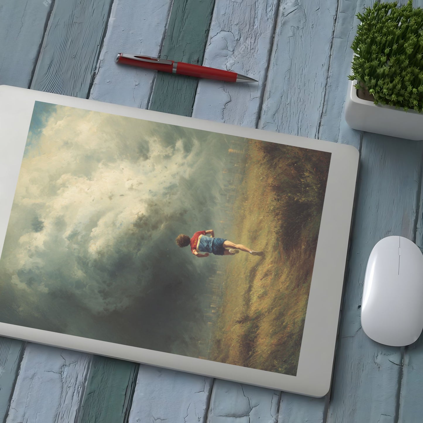 Storm Runner Art Poster – A Dramatic Fusion of Nature and Courage